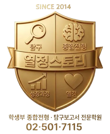 열정스토리 · 학생부 종합전형 · 탐구보고서 전문학원